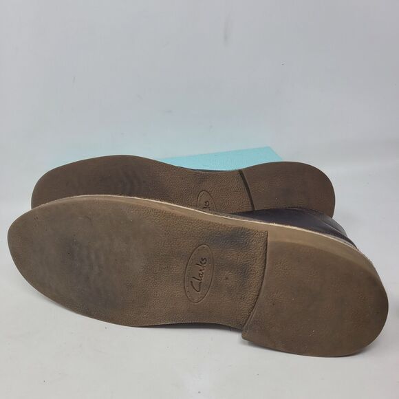 Clarks Boots Mens 11 M Bushacre Lace Chukka Brown Distressed Leather Casual 98% main image 4